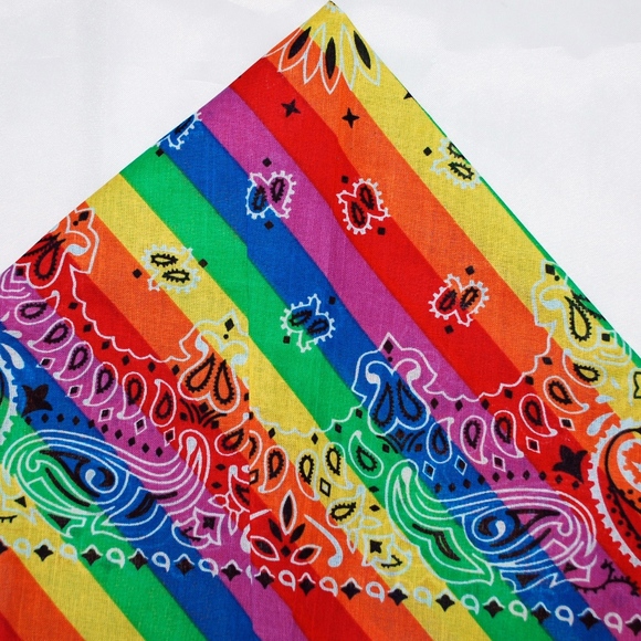'Rainbow' Pride Bandana (55cmx55cm) 🏳️‍🌈 - Picture 3 of 5